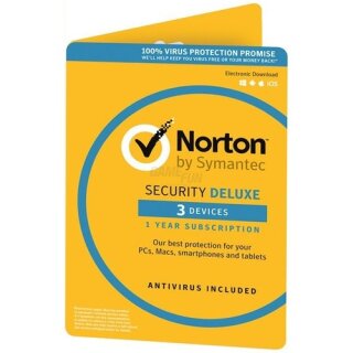 Symantec Norton Security Deluxe 3.0 ENG DE 3 Geräte Vollversion PKC 1 Jahr
